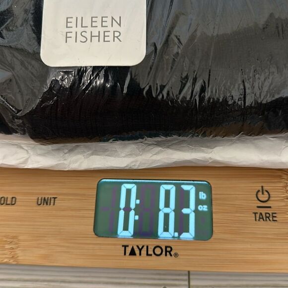 EILEEN FISHER BLACK OPEN KNIT CROP BOXY CARDIGAN NWT XS MINIMALIST‎ - Picture 9 of 10